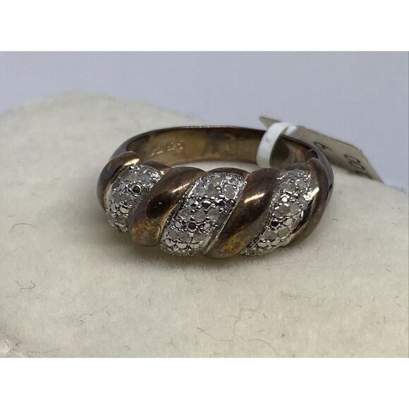 Victoria Townsend MCR12680 18K Gold-Plated Sterling Silver Ring MSRP $200 JW18 - Picture 6 of 6